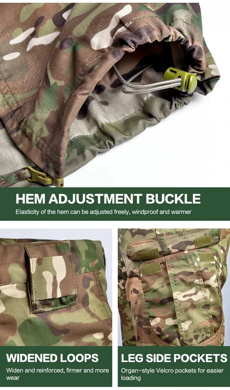 Uniforme Tactique BDU - Ensemble Camouflage avec Chemise et Pantalon | Vêtements de Randonnée, Chasse, Entraînement et Airsoft BLACKBEARD OUTDOOR INDUSTRIES