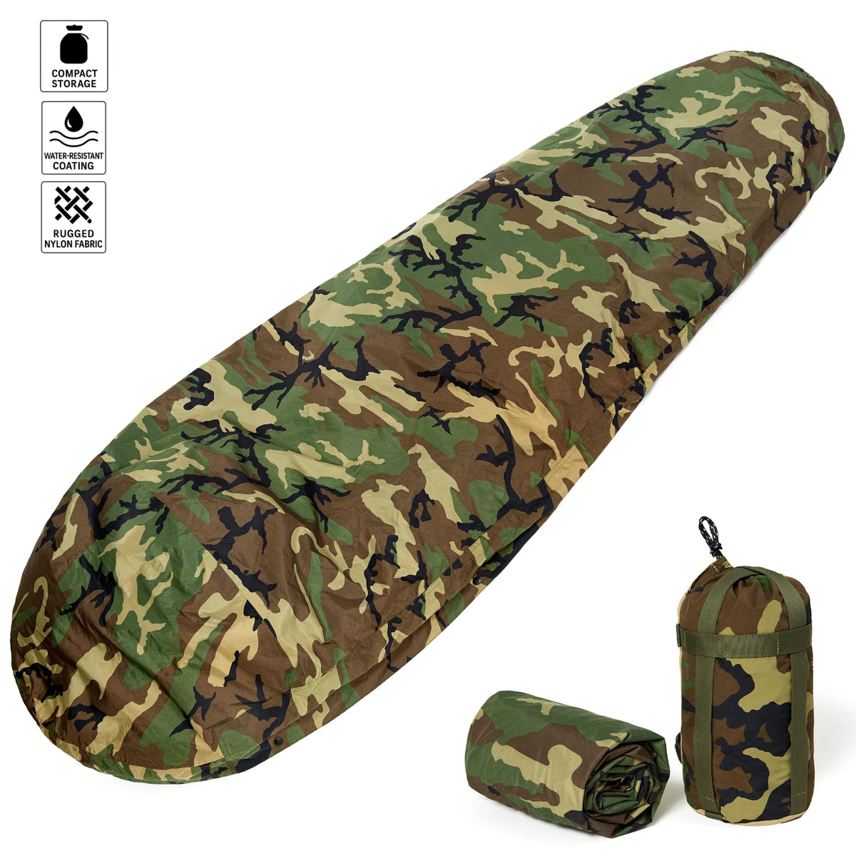 Housse de bivouac en nylon 220 × 90 cm – Sur-sac de couchage