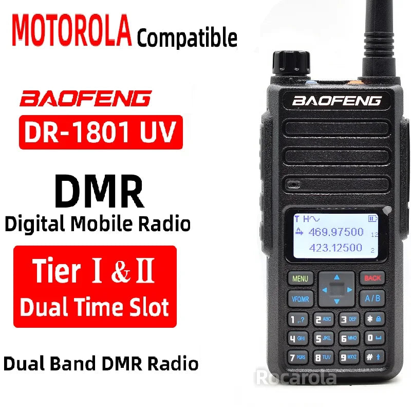 Talkie-Walkie Baofeng DR-1801UV - DMR Longue Portée Dual Band - BLACKBEARD OUTDOOR INDUSTRIES