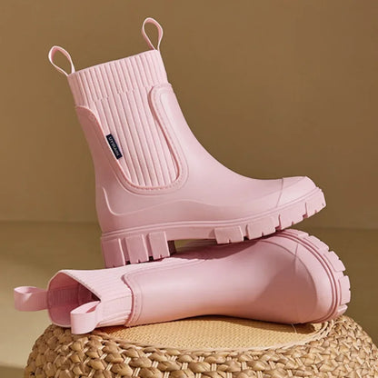 Bottes de pluie imperméables femme - Chelsea mi-mollet