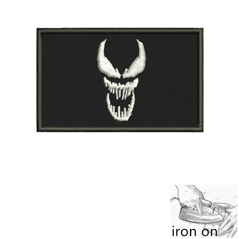 Patch Brodé Logo Skull 3D – Patch Tactique à Fixation par Crochet et Boucle – pour Vêtements, Sacs à Dos, Casquettes et Jeans - BLACKBEARD OUTDOOR INDUSTRIES