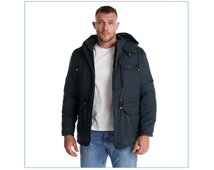 Veste d’Hiver Chaude Homme – DIMUSI Veste Tactique Épaissie | Polaire Doublée | Multi-poches | Coupe-Vent | Capuche | Mode & Outdoor - BLACKBEARD OUTDOOR INDUSTRIES