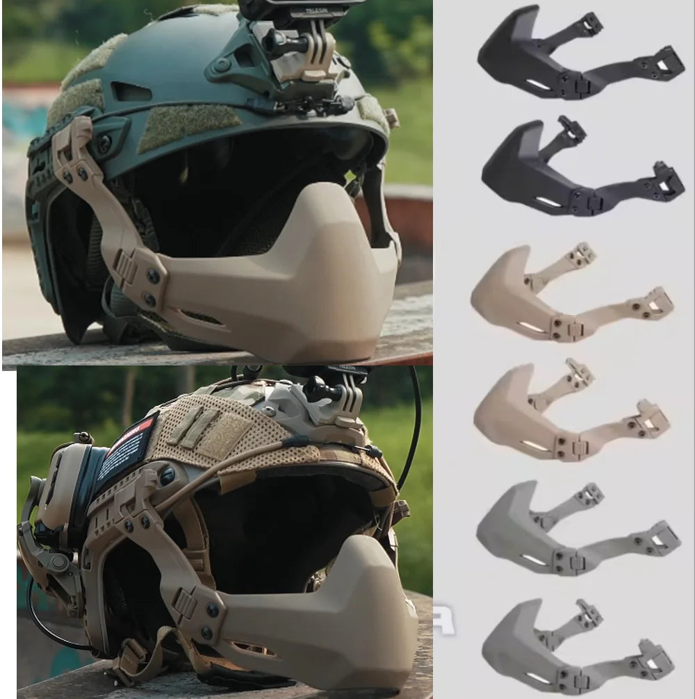 Demi-masque tactique airsoft pliable pour casque