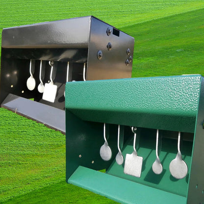 Cible basculante à 5 palettes avec récupérateur de plombs