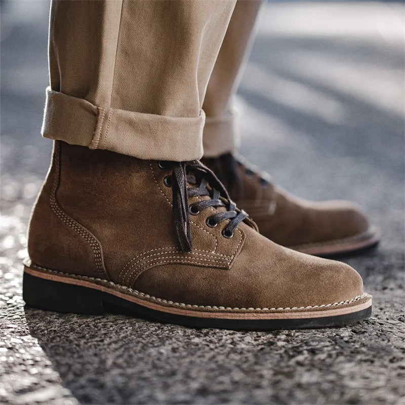 Boots Desert Vintage MADEN M43 – Cuir Suède Combat Homme