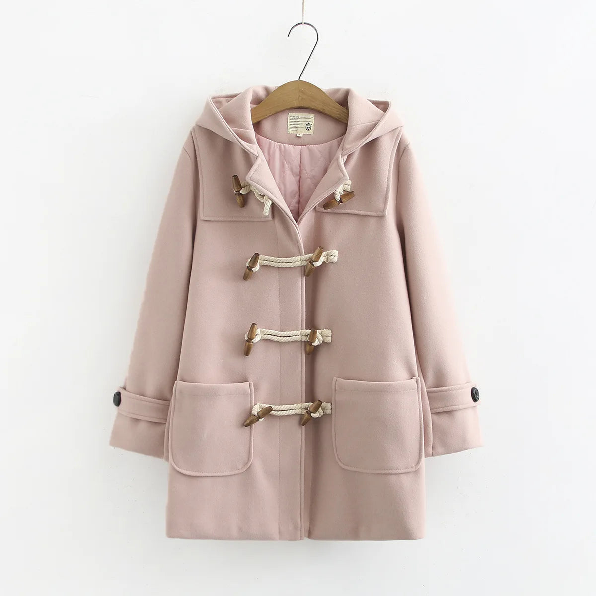 Manteau à capuche femme – Coupe ample et fermeture à boutons