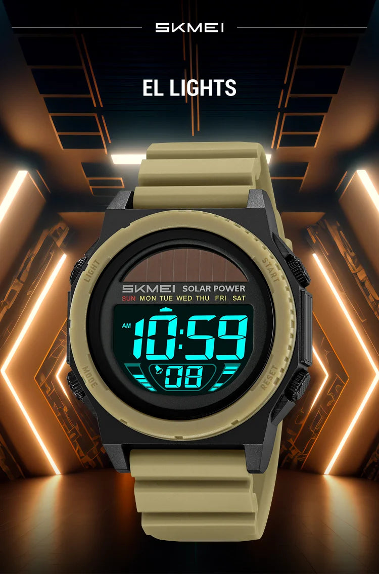 Montre Digitale Sportive Homme SKMEI 2358 – Énergie Solaire, Étanche 5Bar, Chronographe - BLACKBEARD OUTDOOR INDUSTRIES
