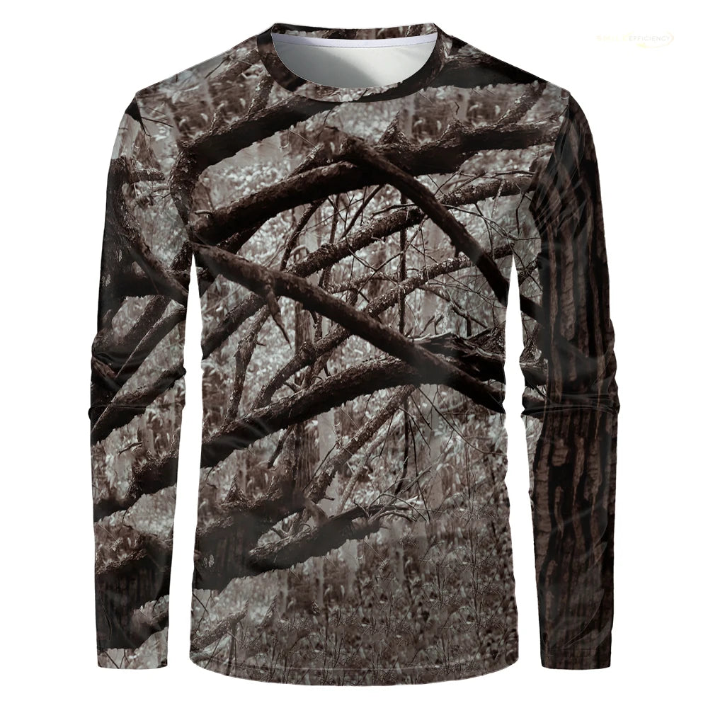 T-Shirt Camouflage Homme Manches Longues – Séchage Rapide, Pêche Chasse Randonnée | S-5XL - BLACKBEARD OUTDOOR INDUSTRIES
