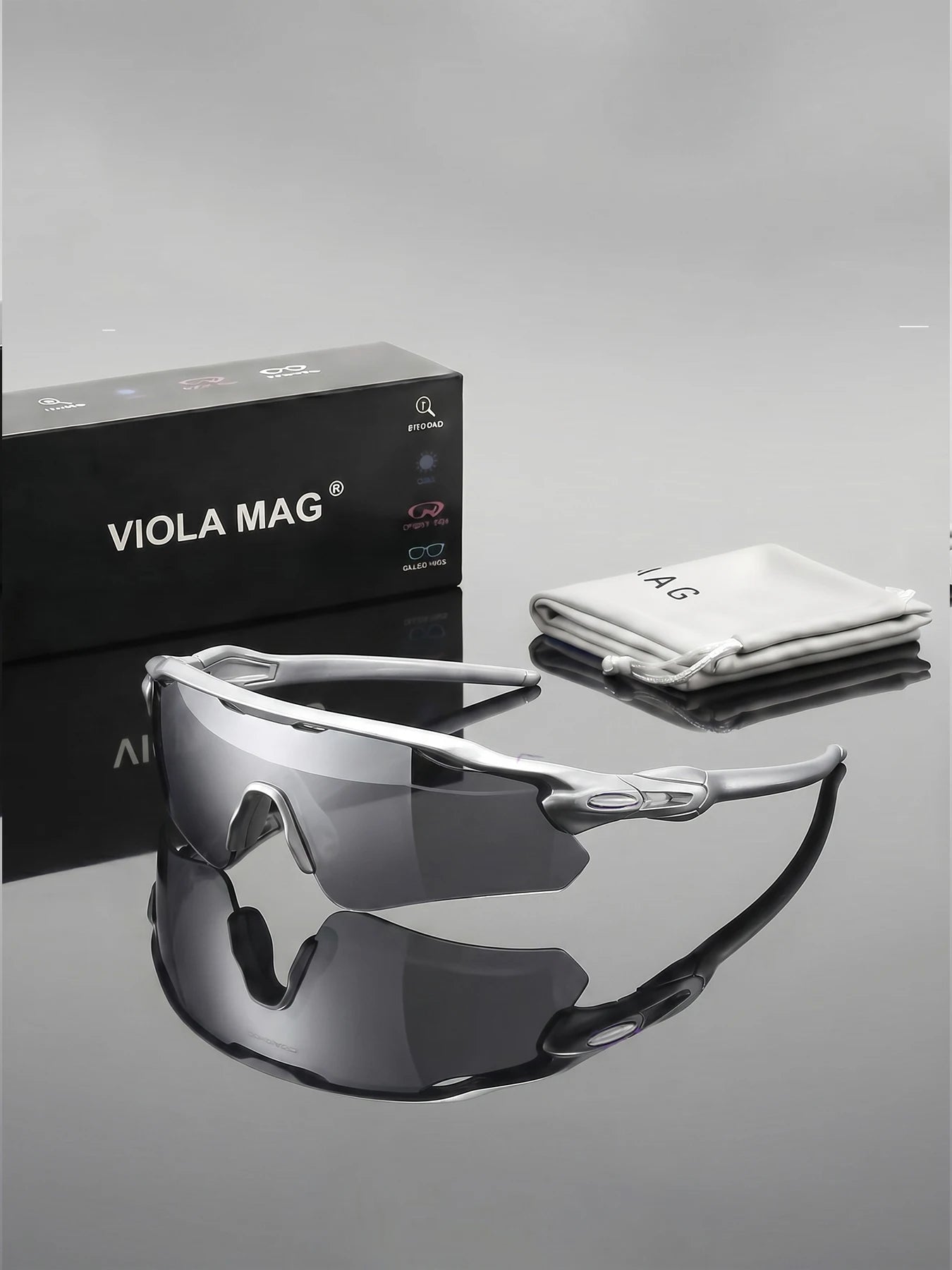 Lunettes de Soleil Demi-Monture Verres Miroir – Style Ovale Unisexe | 5 Coloris | Voyage & Quotidien