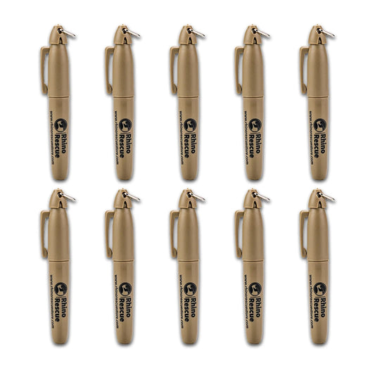 Marqueurs Permanents RHINO RESCUE – Pointe Fine, Encre Noire Indelébile, Lot de 10
