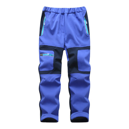 Pantalon Sport Enfant Soft Shell Imperméable Patchwork – Randonnée Escalade – Unisexe – 3 à 14 Ans