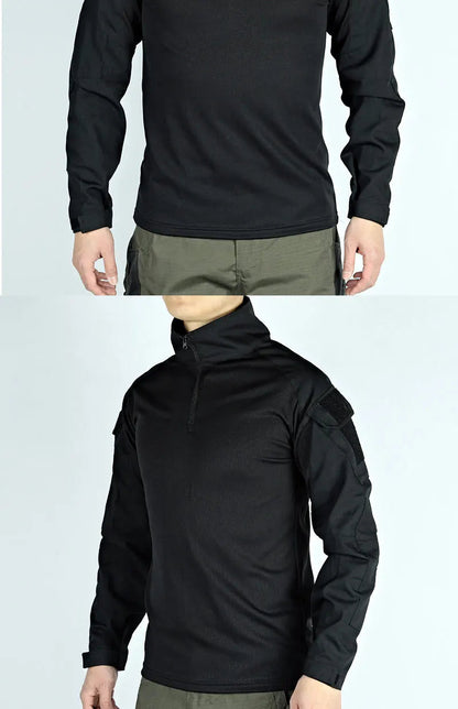 T-shirt Militaire à Manches Longues – Vêtement Tactique Respirant pour Entraînement, Chasse, Randonnée et Travail – Unisexe BLACKBEARD OUTDOOR INDUSTRIES