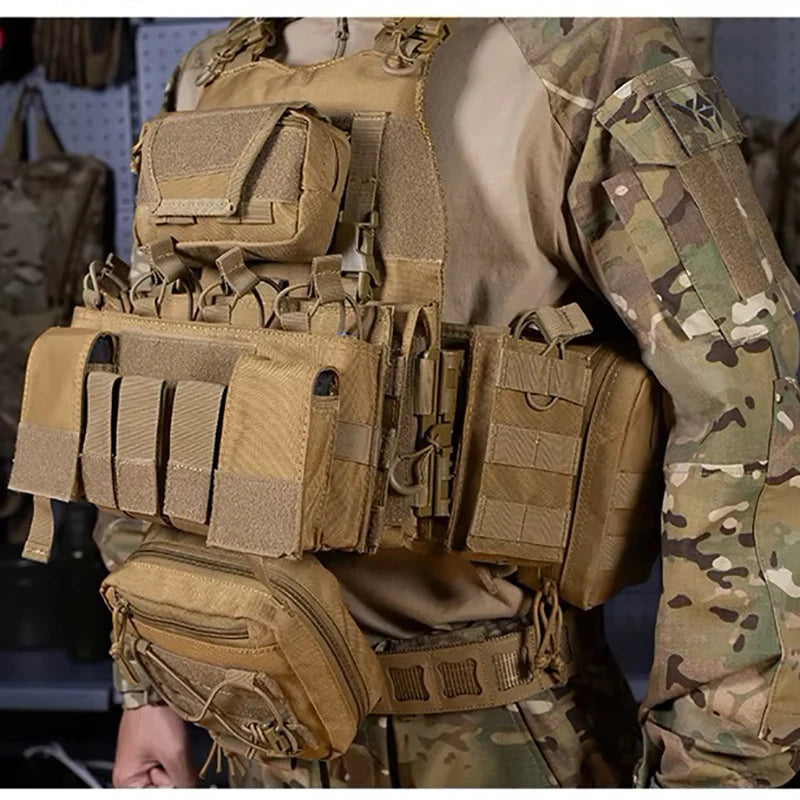 Gilet porte-plaques Yakeda MOLLE 1000D pour militaire et police
