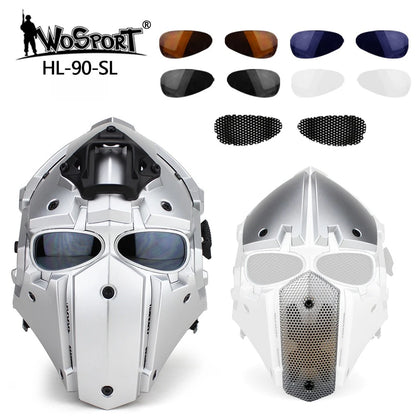 Casque tactique intégral HL-90 pour airsoft, 54–64 cm
