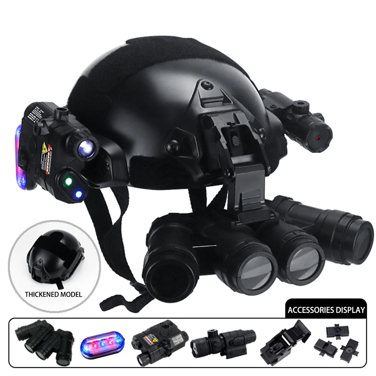 Kit Casque Tactique Enfant Airsoft – Vision Nocturne, Lampe & Visée Laser Multifontions - BLACKBEARD OUTDOOR INDUSTRIES