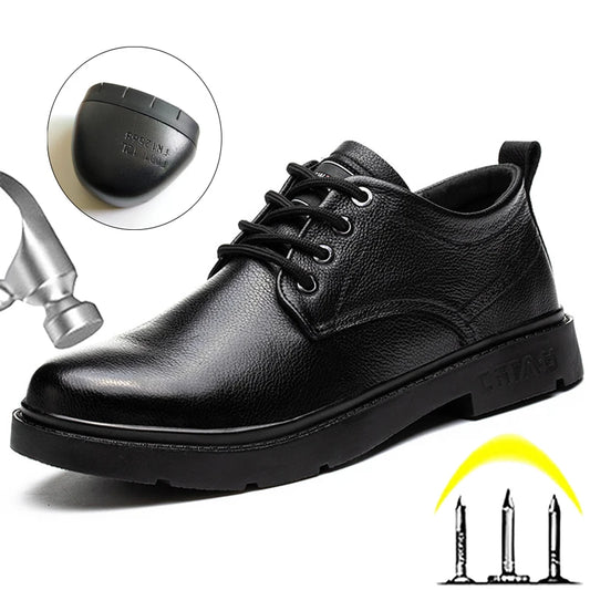 Chaussures à Coque Homme Cuir Véritable – Sécurité Classique