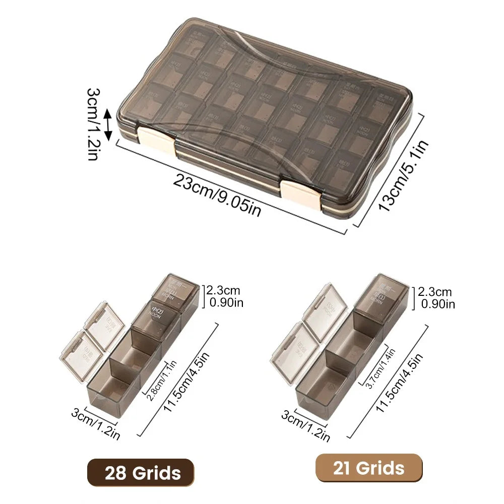 Pilulier Hebdomadaire 21/28 Cases Ma boutique