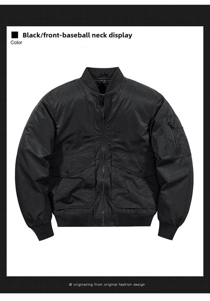 Men's Casual Thickened Cotton Jacket Removable Fur Collar Autumn Winter Warm Stand Collar Looseness Style Chinese Origin BLACKBEARD OUTDOOR INDUSTRIES