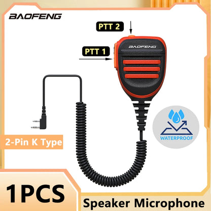 Baofeng BF-780 PTT Microphone à Distance pour Radio Walkie Talkie – Résistant à l'Eau pour Modèles UV-25L, M-5R, Quansheng UV-K5, UV-K6 et plus - BLACKBEARD OUTDOOR INDUSTRIES