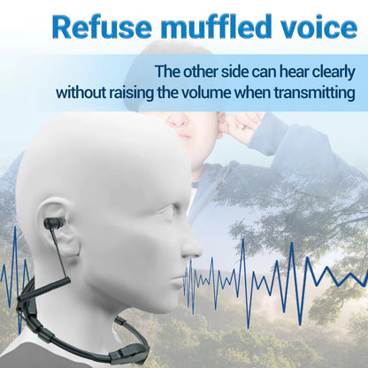 Baofeng Microphone de Gorge Réglable 2Pin avec PTT pour Talkie-Walkie - BLACKBEARD OUTDOOR INDUSTRIES