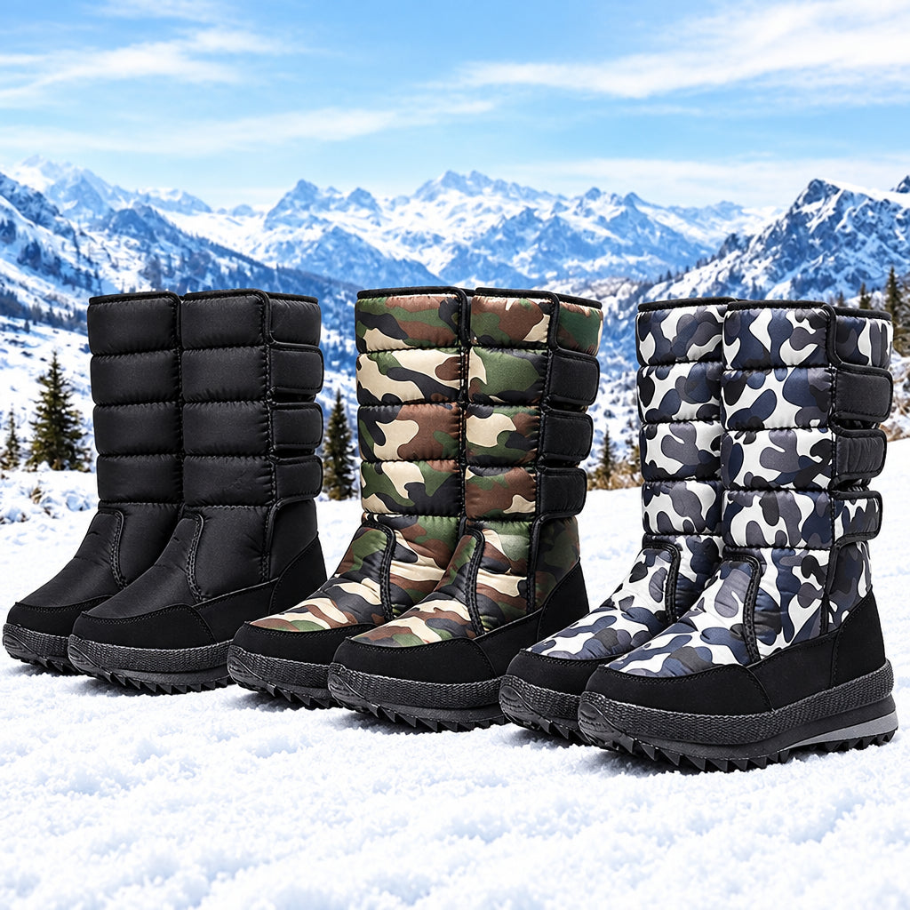 Bottes d'hiver fourrées à plateforme, modèle 686