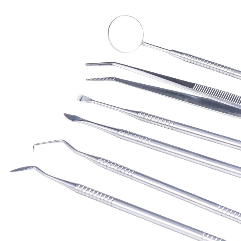 Kit Dentaire Inox – Détartreur, Miroir & Pince Bucco-Dentaire 5 ou 6 Pièces