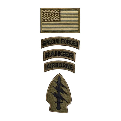 Patch Brodé Forces Spéciales avec Drapeau des États-Unis –  avec Velcro pour Casque, Vêtements et Équipements Militaires - BLACKBEARD OUTDOOR INDUSTRIES