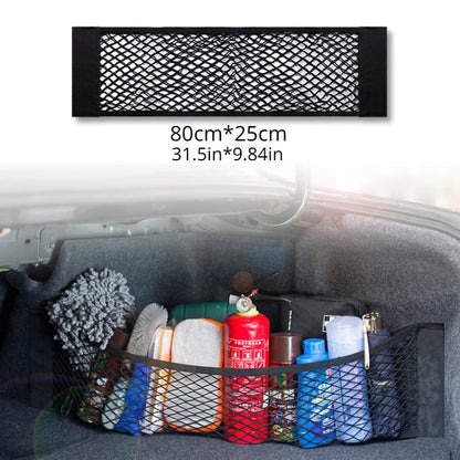 Filet de Rangement Universel Double Maille pour Coffre de Voiture – Anti-Glisse, Fixation Extincteur, Organisation Multi-Usage - BLACKBEARD OUTDOOR INDUSTRIES