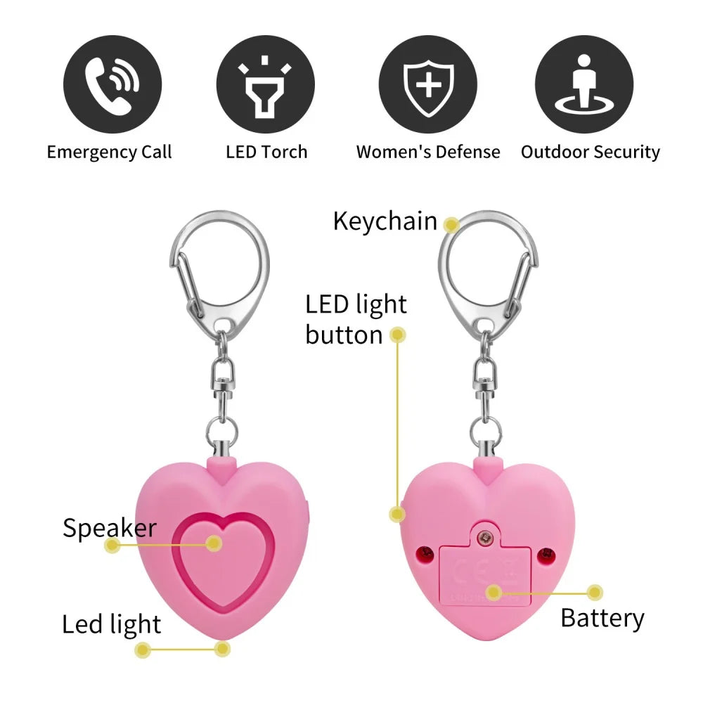 Alarme personnelle 125 dB avec lampe LED