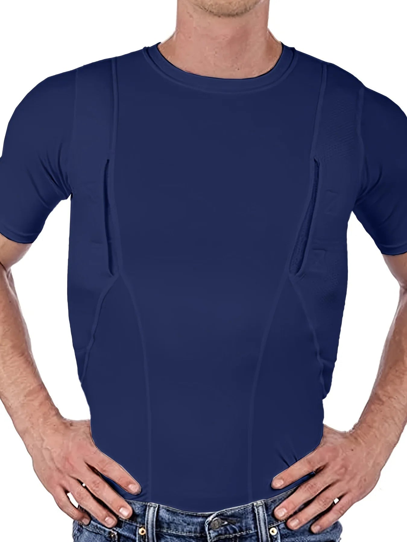 T-Shirt Holster Dissimulé Homme – Port Concealed Carry | Séchage Rapide | 6 Coloris | S à 5XL - BLACKBEARD OUTDOOR INDUSTRIES