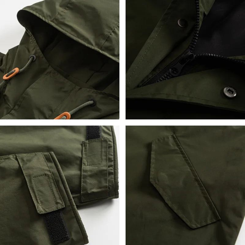 Parka militaire M51 queue de poisson, style M65, mixte, noir ou kaki