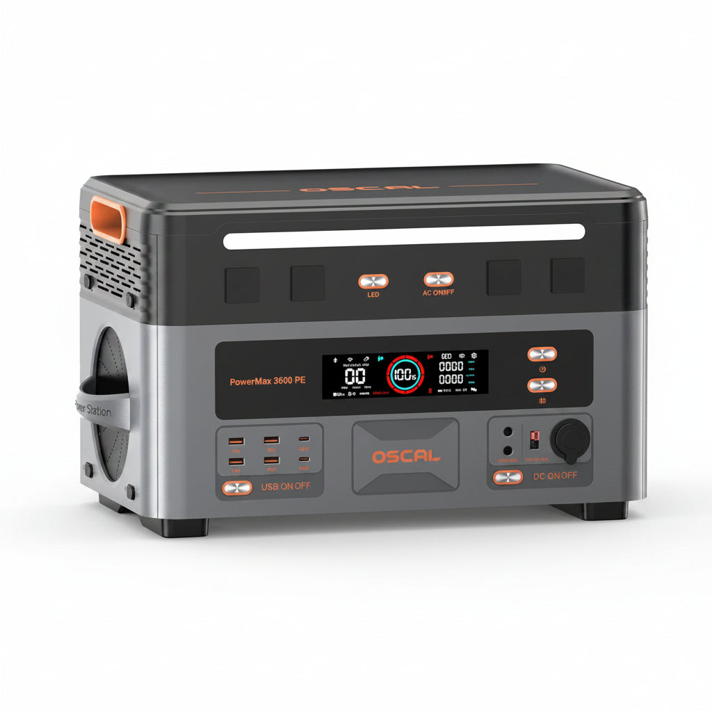 generateur solaire OSCAL 3600W  PowerMax 3600PE 2016Wh Batterie LiFePO4 avec contrôle par application intelligente - BLACKBEARD OUTDOOR INDUSTRIES