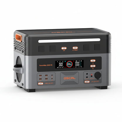 generateur solaire OSCAL 3600W  PowerMax 3600PE 2016Wh Batterie LiFePO4 avec contrôle par application intelligente - BLACKBEARD OUTDOOR INDUSTRIES