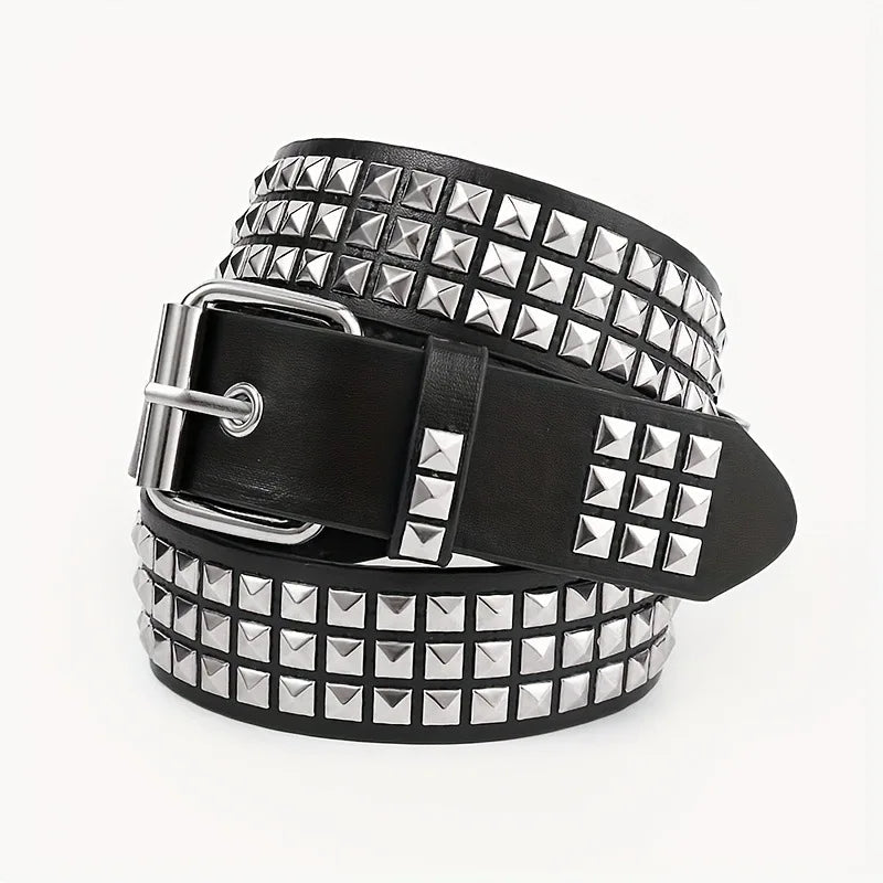 Ceinture Simili-Cuir Style Metal Pyramid 105 cm Ma boutique