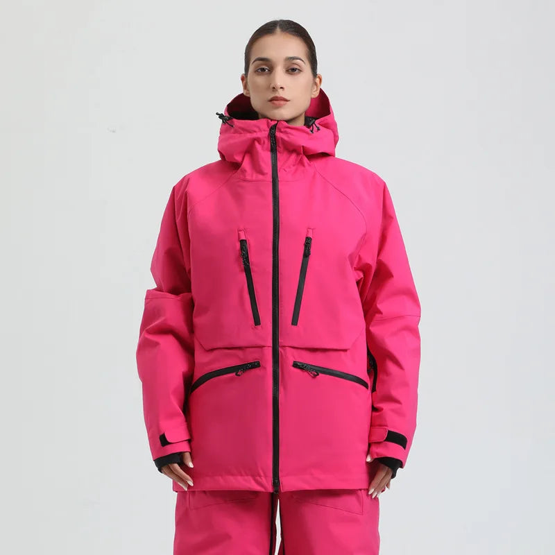 Veste de ski femme imperméable et respirante à capuche, tenue jusqu'à -30°C
