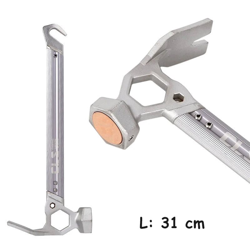 Marteau de Camping Tête Cuivre — Manche Aluminium & Acier Inox | BLACKBEARD - BLACKBEARD OUTDOOR INDUSTRIES