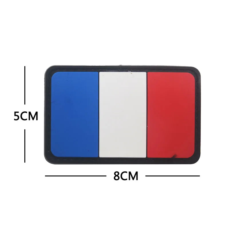 Patch Drapeau France Rectangulaire Brodé – Hook & Loop ou Couture | DIY Veste, Sac, Casquette, Brassard | 12 Modèles - BLACKBEARD OUTDOOR INDUSTRIES