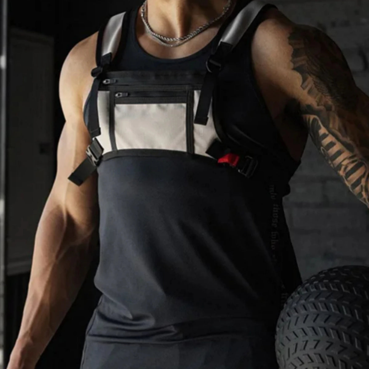 Sacoche de torse sport légère avec rangement téléphone
