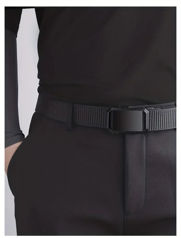 Ceinture Automatique à Boucle – Ceinture en Toile Tactique, Casual et Outdoor pour Homme, Idéale pour le Travail, l’Entraînement Militaire et les Activités de Plein Air - BLACKBEARD OUTDOOR INDUSTRIES