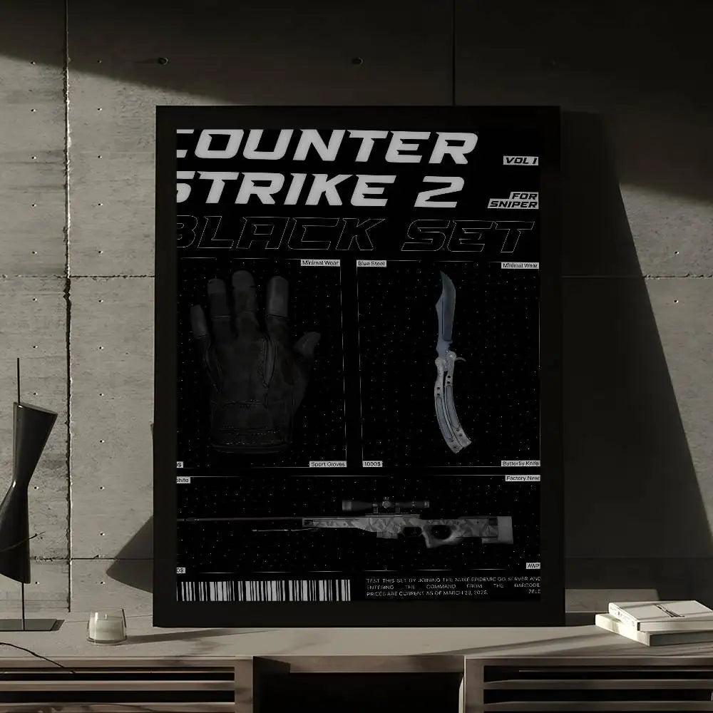 Poster Counter-Strike CS2 – Affiche Murale HD Gaming, Décoration Salon, Bureau & Chambre (Sans Cadre)
