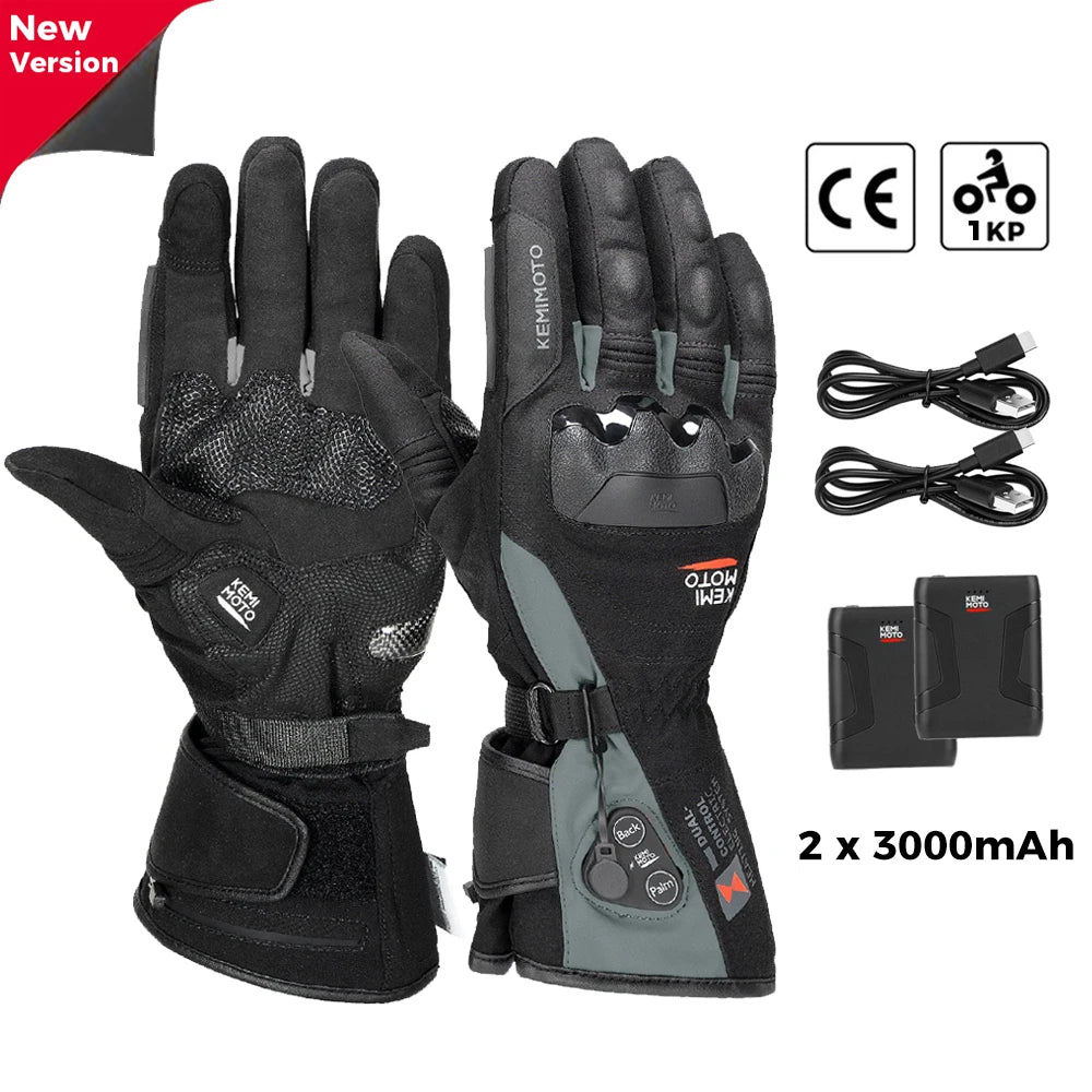 Gants chauffants rechargeables grand froid, tactiles et imperméables