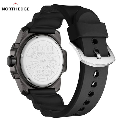 Montre Homme Digitale Militaire NORTH EDGE PHOTON – Sportive, Étanche 50M, Solaire et Lumineuse - BLACKBEARD OUTDOOR INDUSTRIES