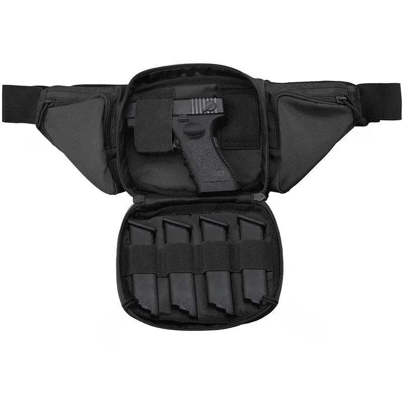 Sacoche banane tactique avec holster MOLLE - Port discret, porte-chargeurs intégrés, nylon résistant - BLACKBEARD OUTDOOR INDUSTRIES
