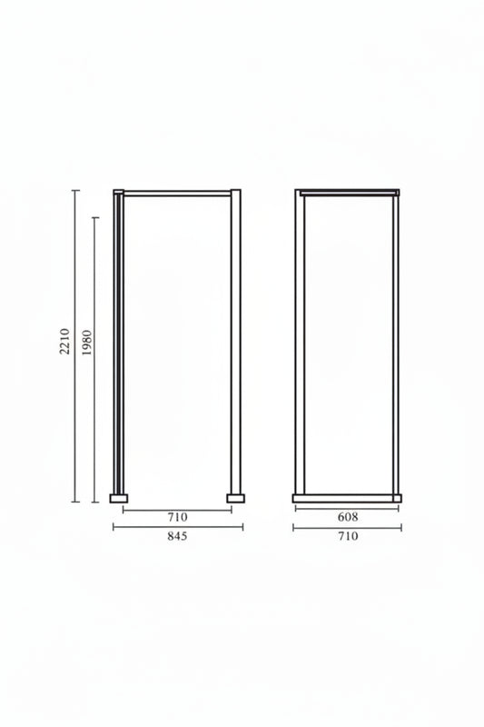 Portique Detecteur de Metaux 18 Zones – Portique de Securite Haute Sensibilite CE ROHS FCC ISO9001 IP55 Ecran LCD Ethernet pour ERP, Centre Commercial et Evenementiel Exterieur