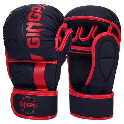 Gants MMA Demi-Doigts Pro Cuir PU – Sac de Frappe / Karaté / Muay Thai – S M L Adulte & Enfant - BLACKBEARD OUTDOOR INDUSTRIES
