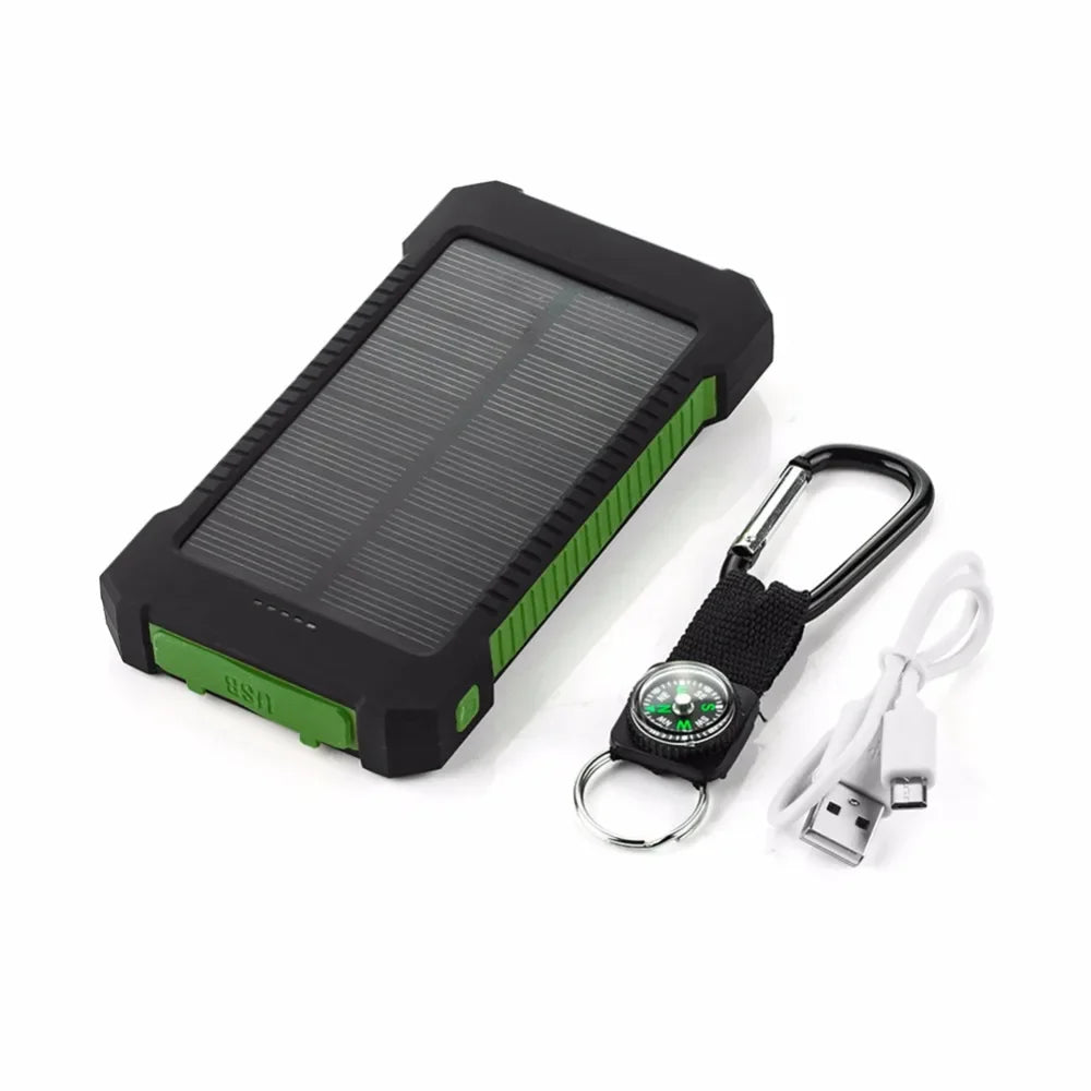 Power Bank Solaire 20 000mAh Étanche – Chargeur d'Urgence avec LED SOS & Boussole - BLACKBEARD OUTDOOR INDUSTRIES