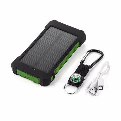 Power Bank Solaire 20 000mAh Étanche – Chargeur d'Urgence avec LED SOS & Boussole - BLACKBEARD OUTDOOR INDUSTRIES
