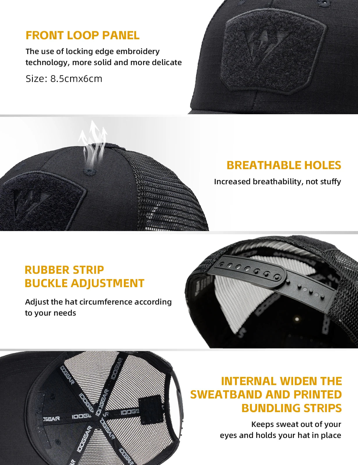 Casquette tactique respirante IDOGEAR mesh été - BLACKBEARD OUTDOOR INDUSTRIES