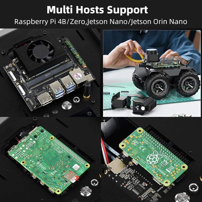 WAVE ROVER — Châssis Robot 4WD ESP32 en Aluminium — Raspberry Pi / Jetson Nano — Police, Déminage, Sauvetage & R&D - BLACKBEARD OUTDOOR INDUSTRIES