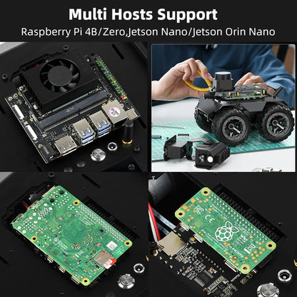 WAVE ROVER — Châssis Robot 4WD ESP32 en Aluminium — Raspberry Pi / Jetson Nano — Police, Déminage, Sauvetage & R&D - BLACKBEARD OUTDOOR INDUSTRIES